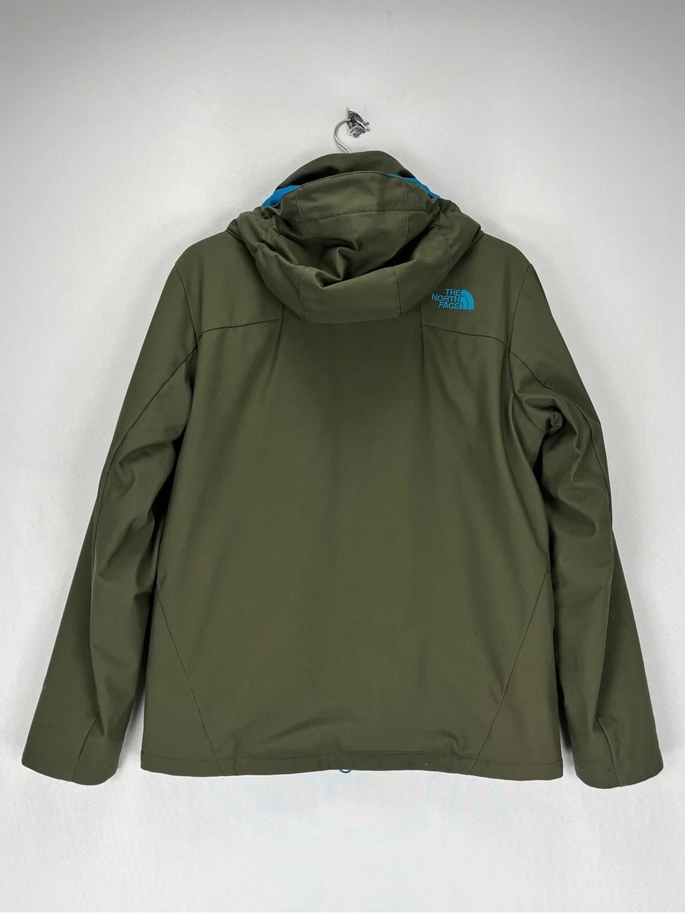 The North Face Softshell Jacket Men’s Medium Olive Green Lined Heavyweight Hood